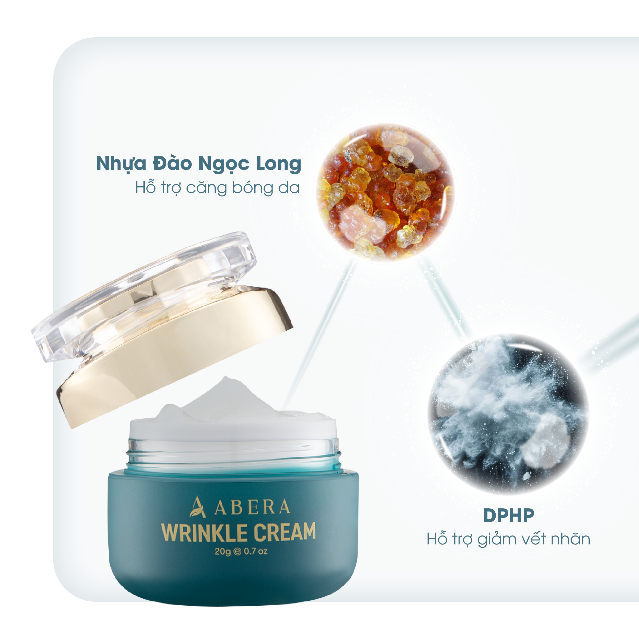 Kem Mờ Nhăn Abera - Xử Lý Nếp Nhăn, Vết Chân Chim, Da Chảy Xệ - 20g