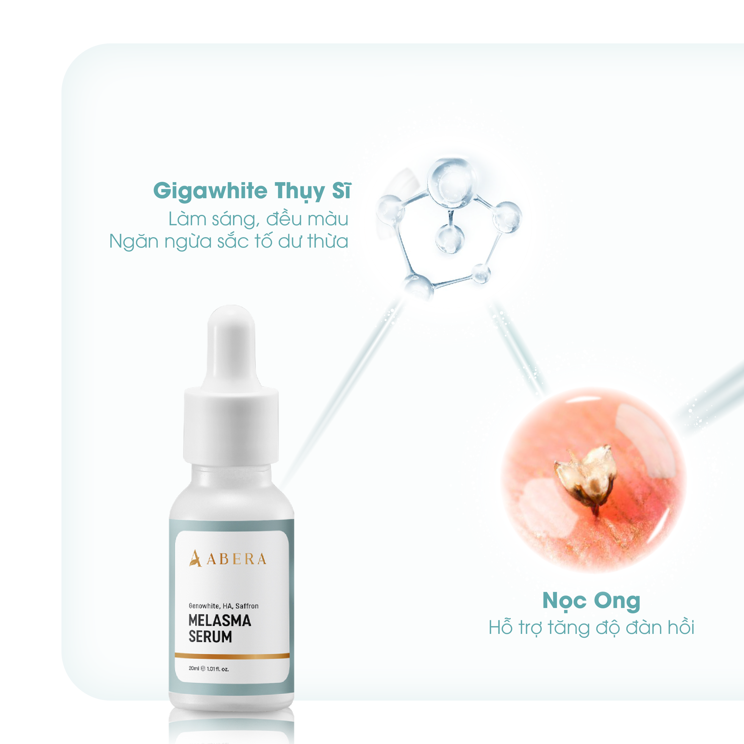 Serum Nám Da Abera - Hỗ Trợ Xử Lý Nám, Đồi Mồi, Tàn Nhang - 20ml