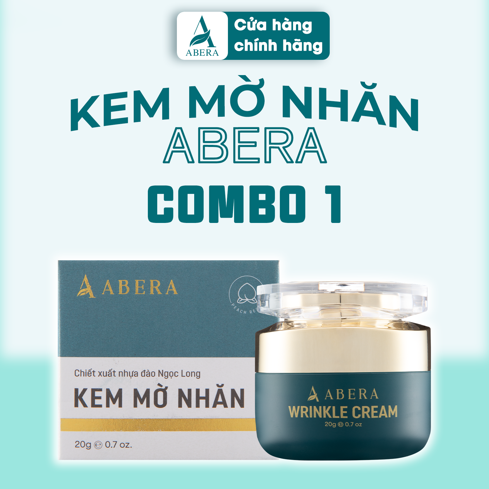 Kem Mờ Nhăn Abera - Xử Lý Nếp Nhăn, Vết Chân Chim, Da Chảy Xệ - 20g